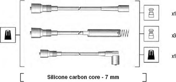 Magneti Marelli 941125370687 - Kit de câbles d'allumage cwaw.fr