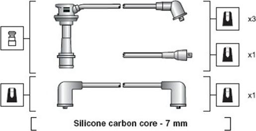 Magneti Marelli 941318111097 - Kit de câbles d'allumage cwaw.fr