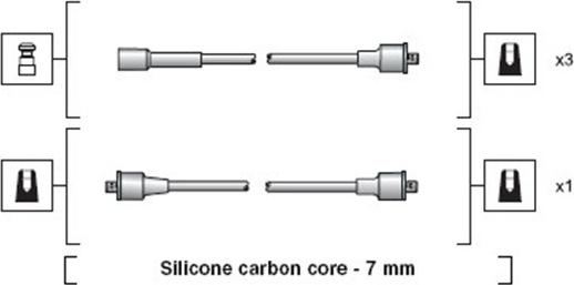 Magneti Marelli 941318111169 - Kit de câbles d'allumage cwaw.fr