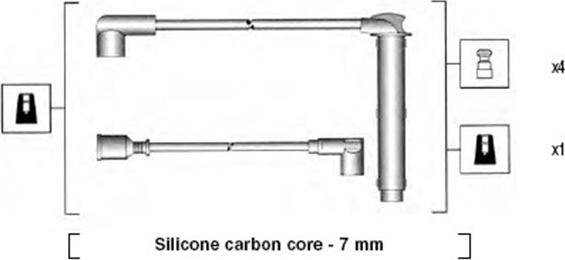 Magneti Marelli 941255050815 - Kit de câbles d'allumage cwaw.fr