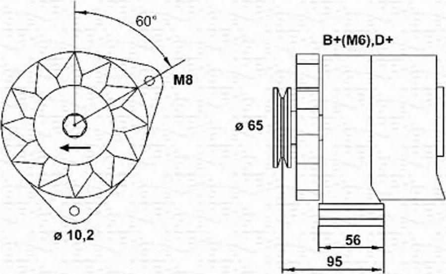 Magneti Marelli 943 34 600 301 0 - Alternateur cwaw.fr