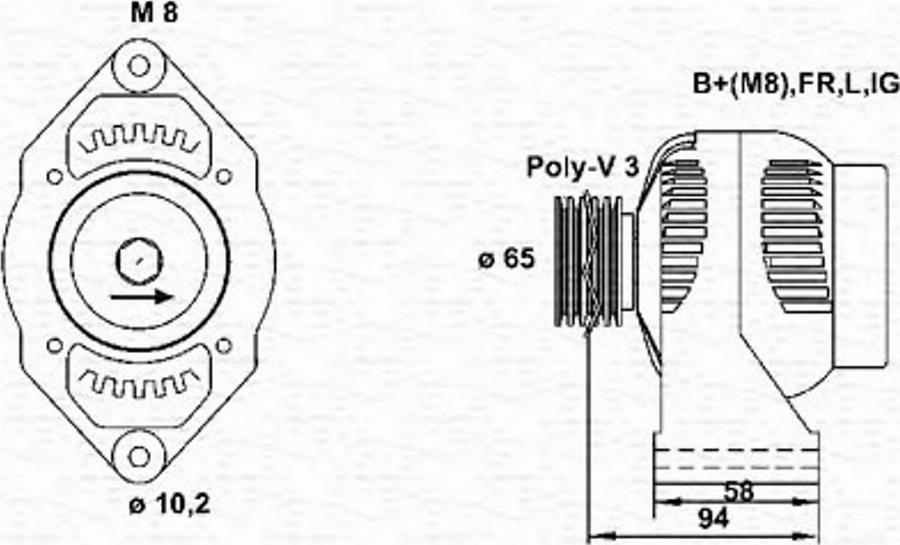 Magneti Marelli 943346103010 - Alternateur cwaw.fr