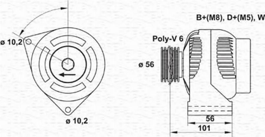 Magneti Marelli 943 35 402 201 0 - Alternateur cwaw.fr