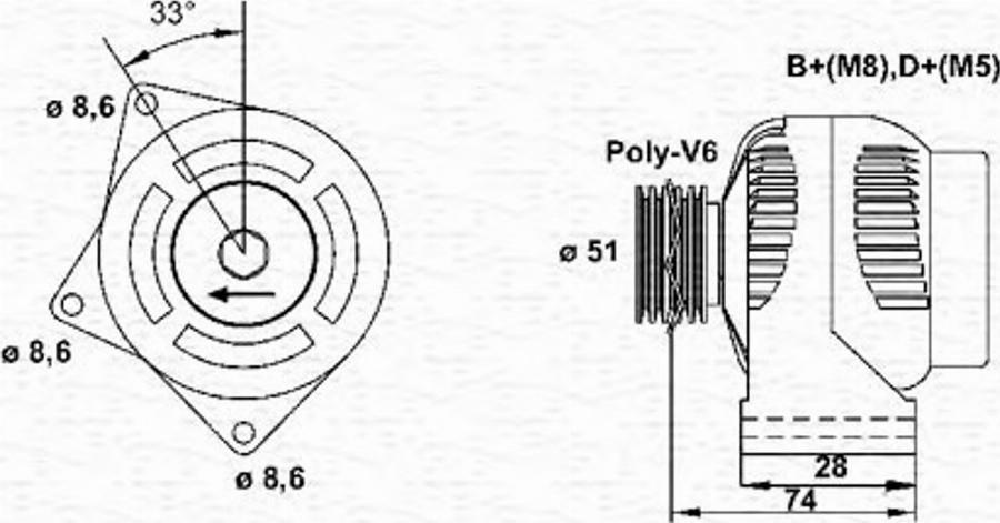 Magneti Marelli 943355093010 - Alternateur cwaw.fr