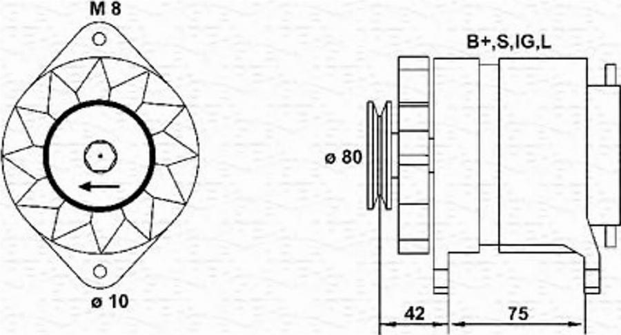 Magneti Marelli 943355076010 - Alternateur cwaw.fr