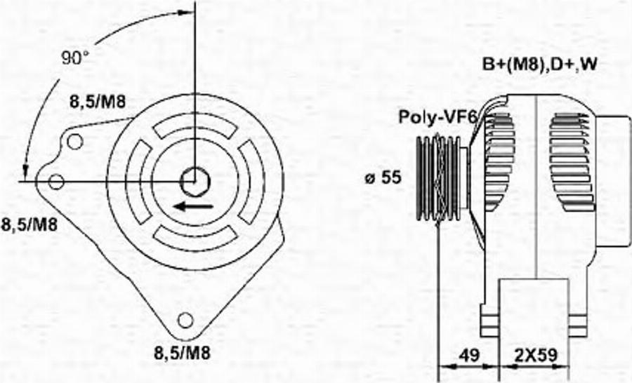 Magneti Marelli 943355118010 - Alternateur cwaw.fr