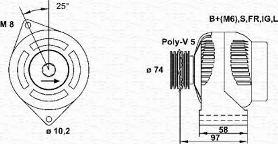 Magneti Marelli 943355175010 - Alternateur cwaw.fr