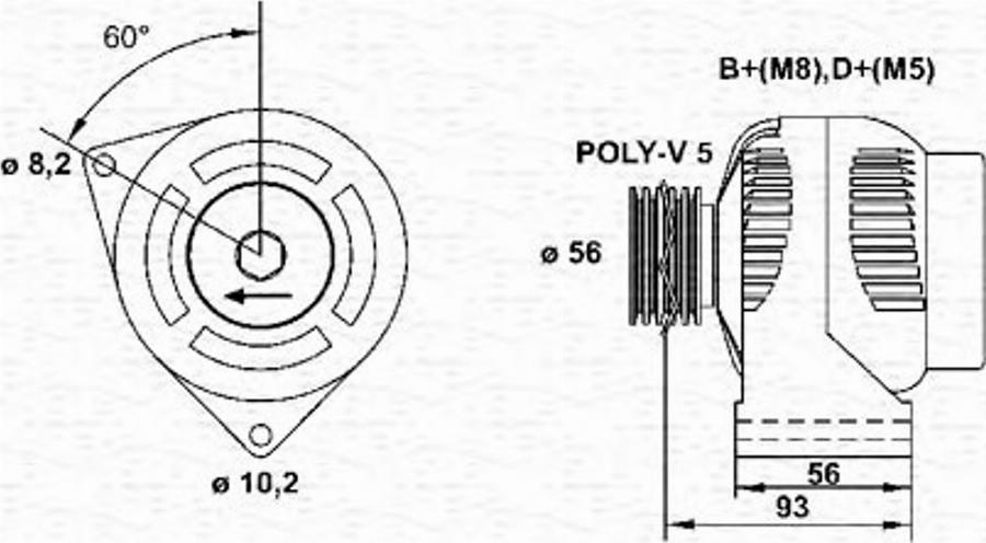 Magneti Marelli 943 35 696 501 0 - Alternateur cwaw.fr