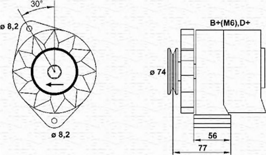 Magneti Marelli 943356548010 - Alternateur cwaw.fr