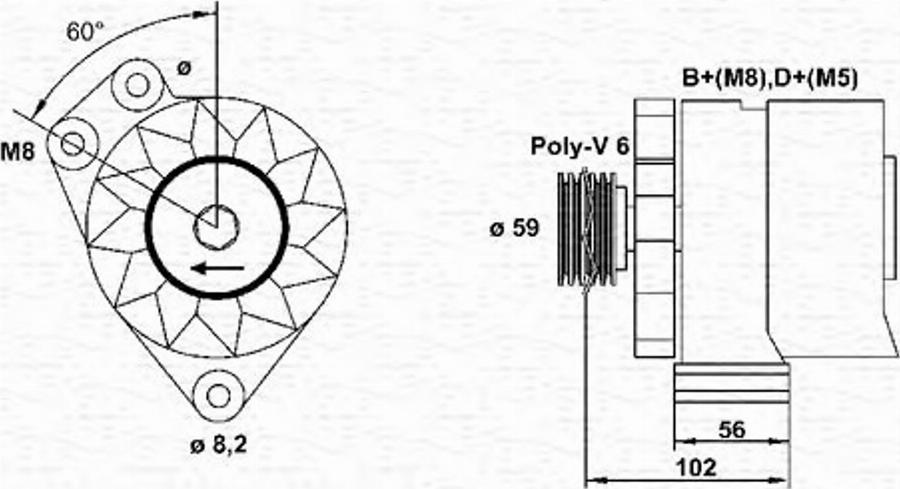 Magneti Marelli 943356525010 - Alternateur cwaw.fr