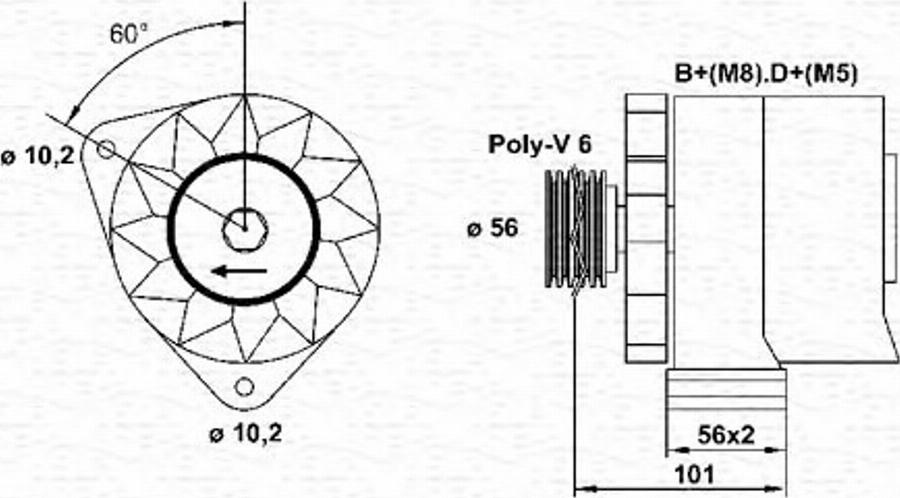 Magneti Marelli 943356626010 - Alternateur cwaw.fr