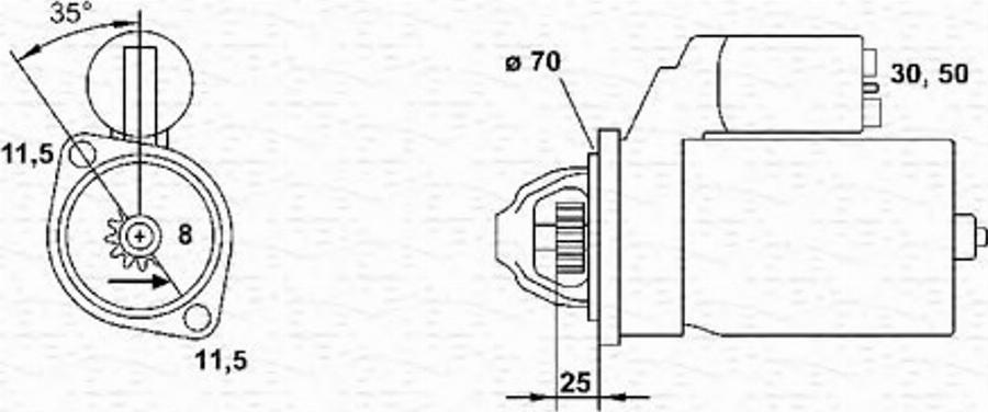 Magneti Marelli 943 24 111 401 0 - Démarreur cwaw.fr