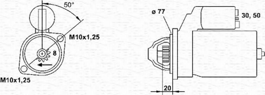 Magneti Marelli 943241124010 - Démarreur cwaw.fr