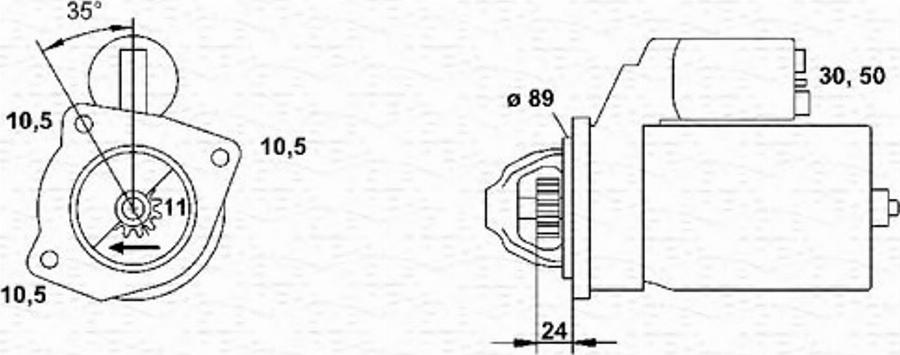 Magneti Marelli 943251441010 - Démarreur cwaw.fr