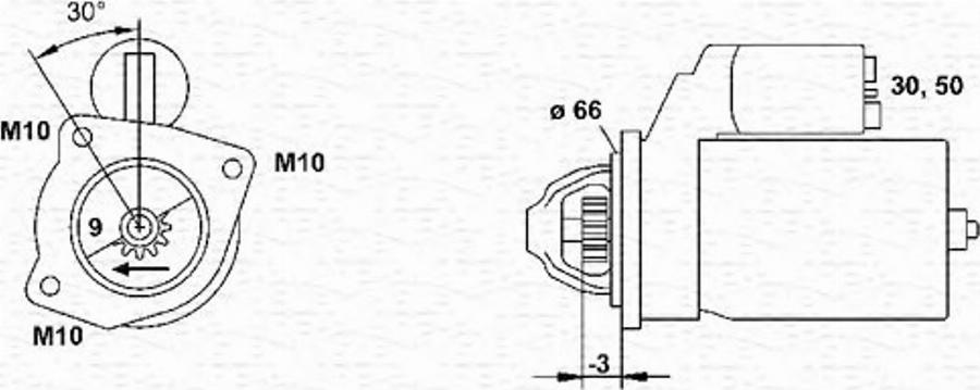 Magneti Marelli 943251405010 - Démarreur cwaw.fr