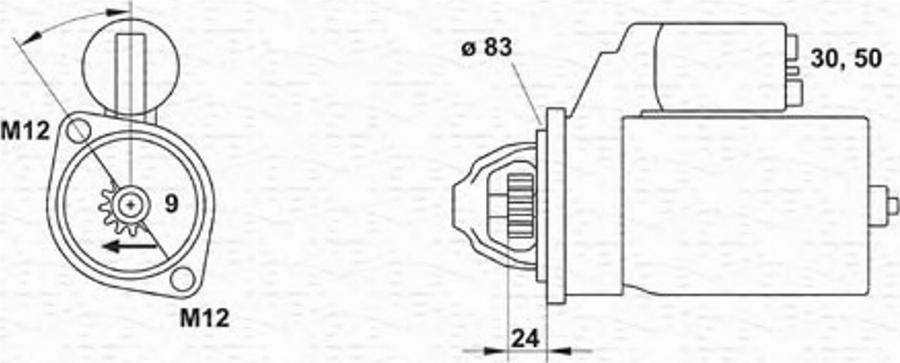 Magneti Marelli 943251501010 - Démarreur cwaw.fr