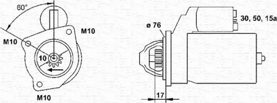 Magneti Marelli 943251606010 - Démarreur cwaw.fr