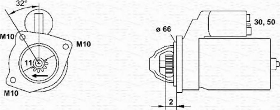 Magneti Marelli 943253105010 - Démarreur cwaw.fr