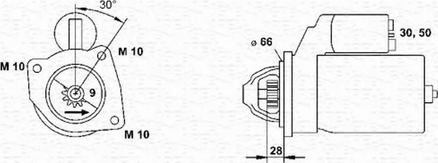 Magneti Marelli 943221534010 - Démarreur cwaw.fr