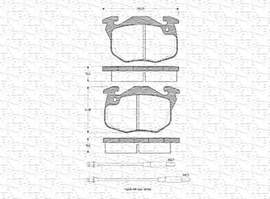 Magneti Marelli 430216170295 - Kit de plaquettes de frein, frein à disque cwaw.fr