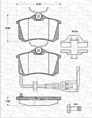 Magneti Marelli 430216170257 - Kit de plaquettes de frein, frein à disque cwaw.fr