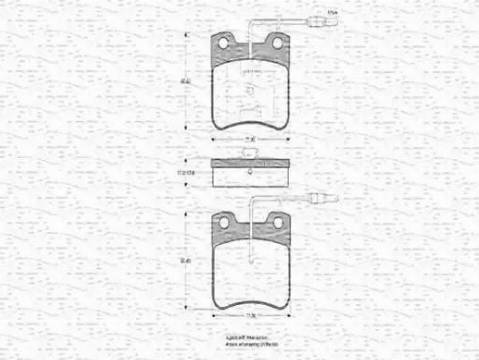 Magneti Marelli 430216170275 - Kit de plaquettes de frein, frein à disque cwaw.fr