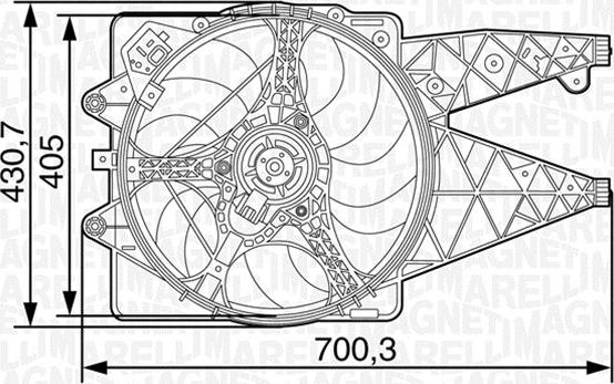 Magneti Marelli 069422446010 - Ventilateur, refroidissement du moteur cwaw.fr