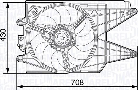 Magneti Marelli 069422469010 - Ventilateur, refroidissement du moteur cwaw.fr