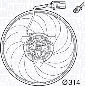 Magneti Marelli 069422565010 - Ventilateur, refroidissement du moteur cwaw.fr