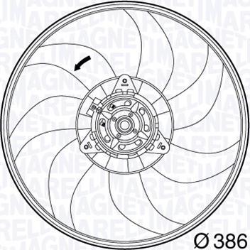 Magneti Marelli 069422563010 - Ventilateur, refroidissement du moteur cwaw.fr