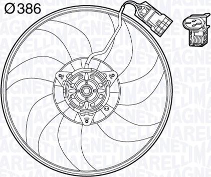 Magneti Marelli 069422570010 - Ventilateur, refroidissement du moteur cwaw.fr