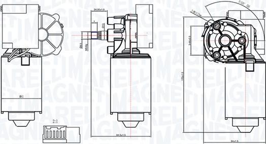 Magneti Marelli 064374300010 - Moteur d'essuie-glace cwaw.fr