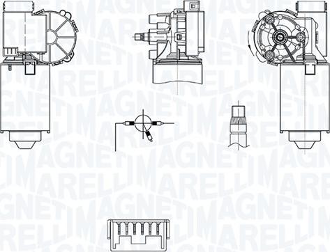 Magneti Marelli 064374200010 - Moteur d'essuie-glace cwaw.fr