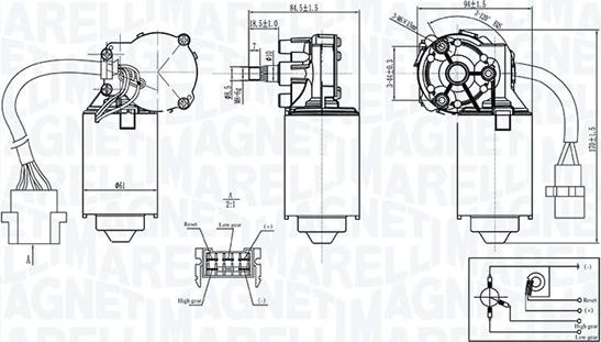 Magneti Marelli 064370800010 - Moteur d'essuie-glace cwaw.fr