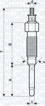 Magneti Marelli 060900550606 - Bougie de préchauffage cwaw.fr