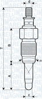 Magneti Marelli 060900030606 - Bougie de préchauffage cwaw.fr