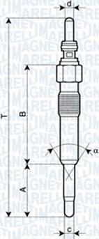 Magneti Marelli 062900028304 - Bougie de préchauffage cwaw.fr