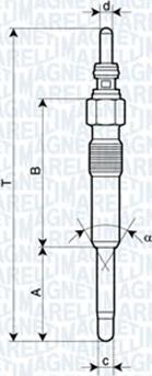 Magneti Marelli 060900140606 - Bougie de préchauffage cwaw.fr