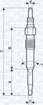 Magneti Marelli 060900120606 - Bougie de préchauffage cwaw.fr