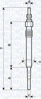 Magneti Marelli 060900800606 - Bougie de préchauffage cwaw.fr