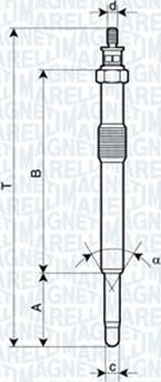 Magneti Marelli 060900220606 - Bougie de préchauffage cwaw.fr