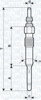 Magneti Marelli 060900750606 - Bougie de préchauffage cwaw.fr