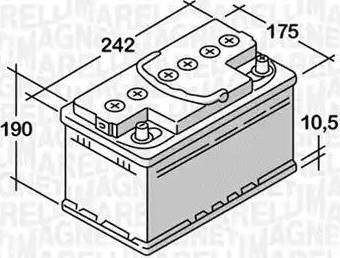 Magneti Marelli 068055048020 - Batterie de démarrage cwaw.fr