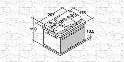 Magneti Marelli 068054051010 - Batterie de démarrage cwaw.fr