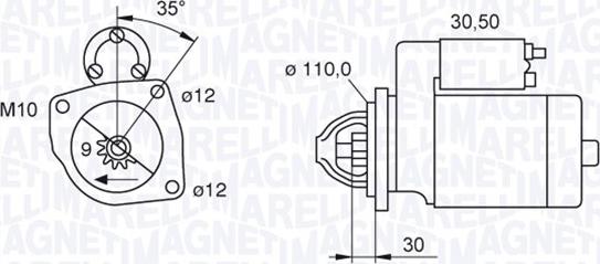 Magneti Marelli 063521093440 - Démarreur cwaw.fr