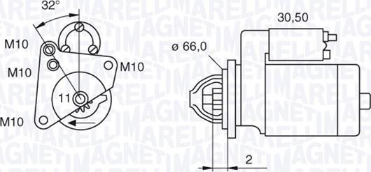 Magneti Marelli 063521081800 - Démarreur cwaw.fr