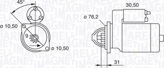 Magneti Marelli 063521070580 - Démarreur cwaw.fr