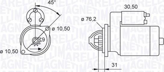 Magneti Marelli 063521070240 - Démarreur cwaw.fr