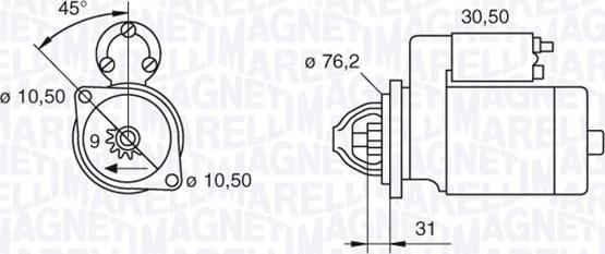 Magneti Marelli 063521150350 - Démarreur cwaw.fr