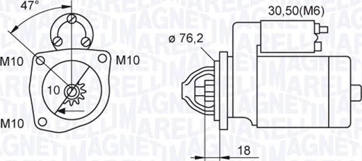 Magneti Marelli 063521101040 - Démarreur cwaw.fr